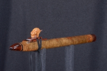 Teak Burl Native American Flute, Minor, Low F-4, #U3E (1)